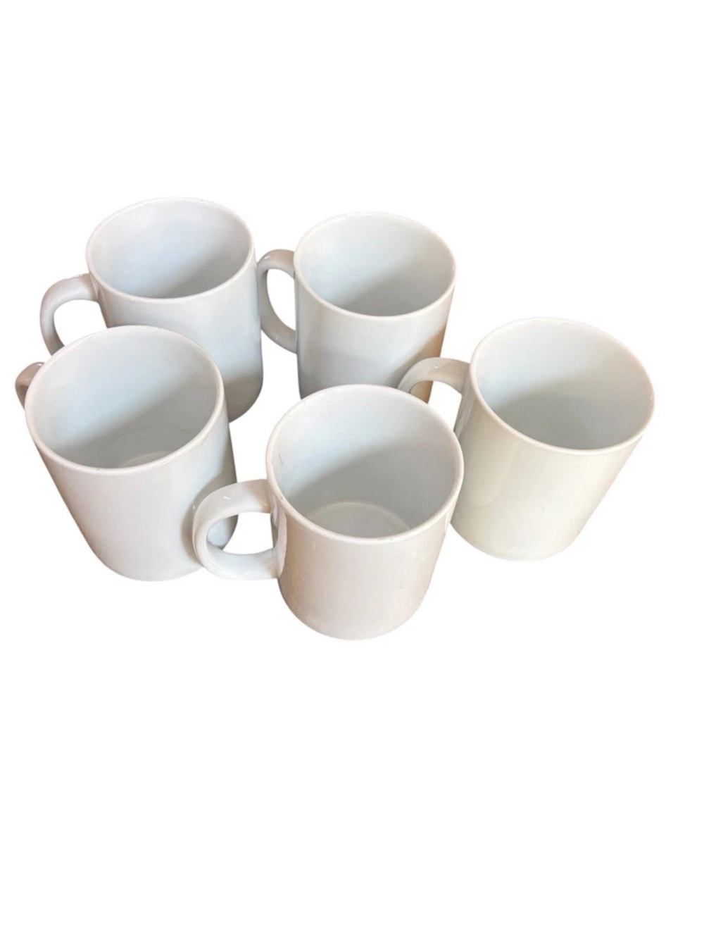 Macy's The Cellar Whiteware 10 oz Ceramic Dining Mugs - Set of 5